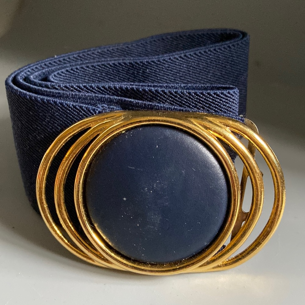 Beautiful elastic fabric belt Gold color clasp